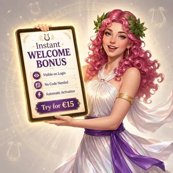 Melody muse présentant le bonus de connexion instantané au portail de bienvenue du Casino LiraSpin