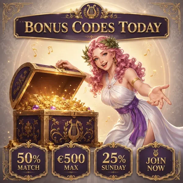 Mascotte LiraSpin ouvrant un coffre au trésor révélant les codes bonus actifs 50HIGH et RELDAY